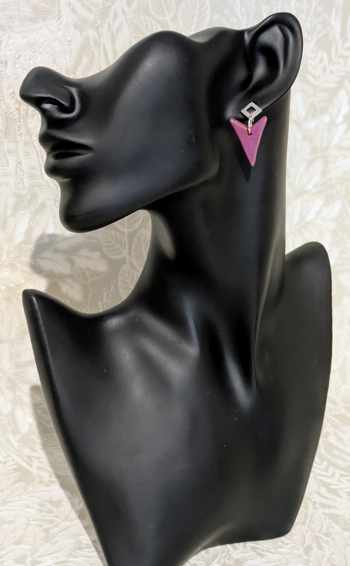 Purple Arrowhead Earrings