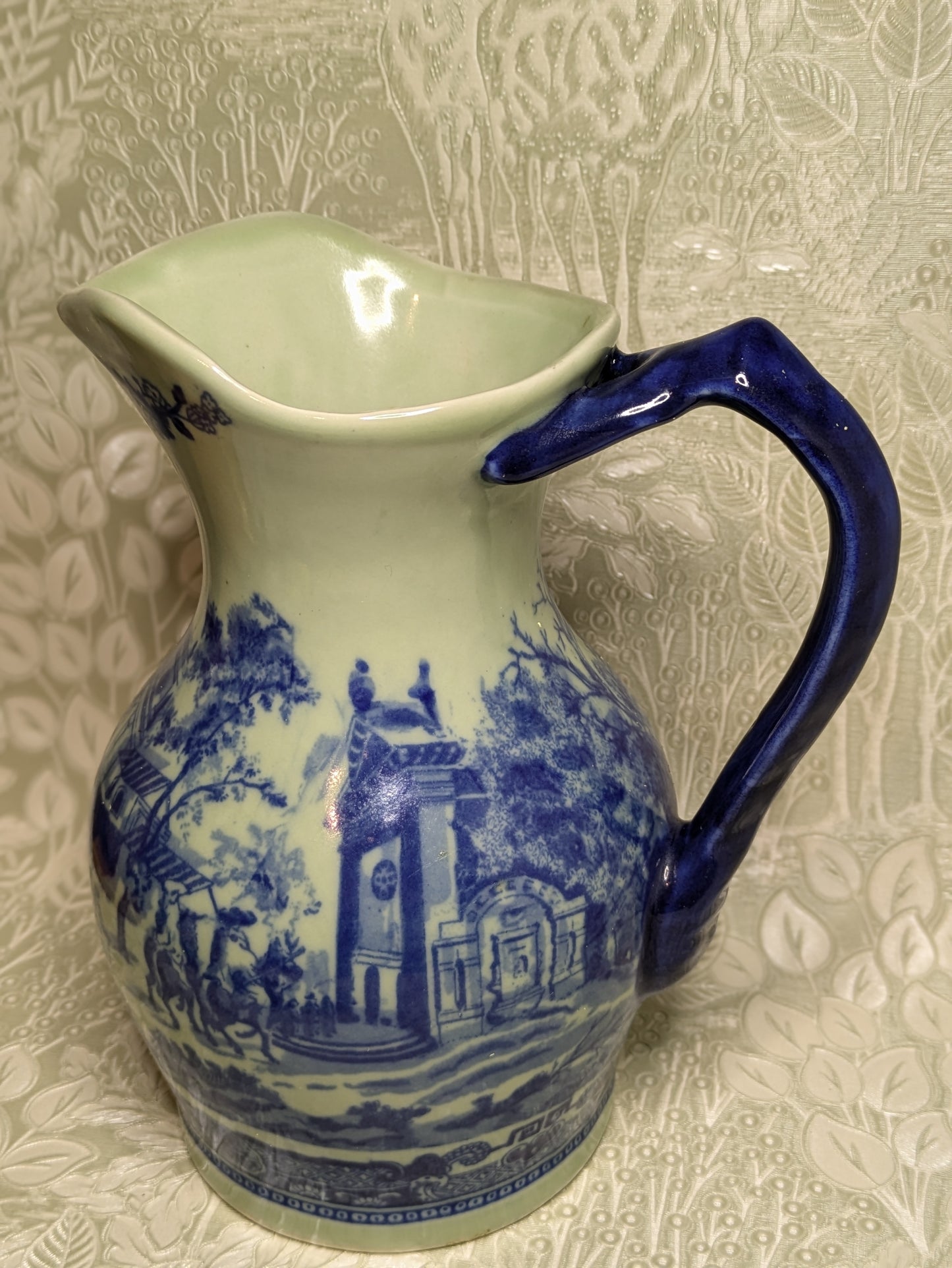 Vintage Victoria Ware Ironstone Blue Jug