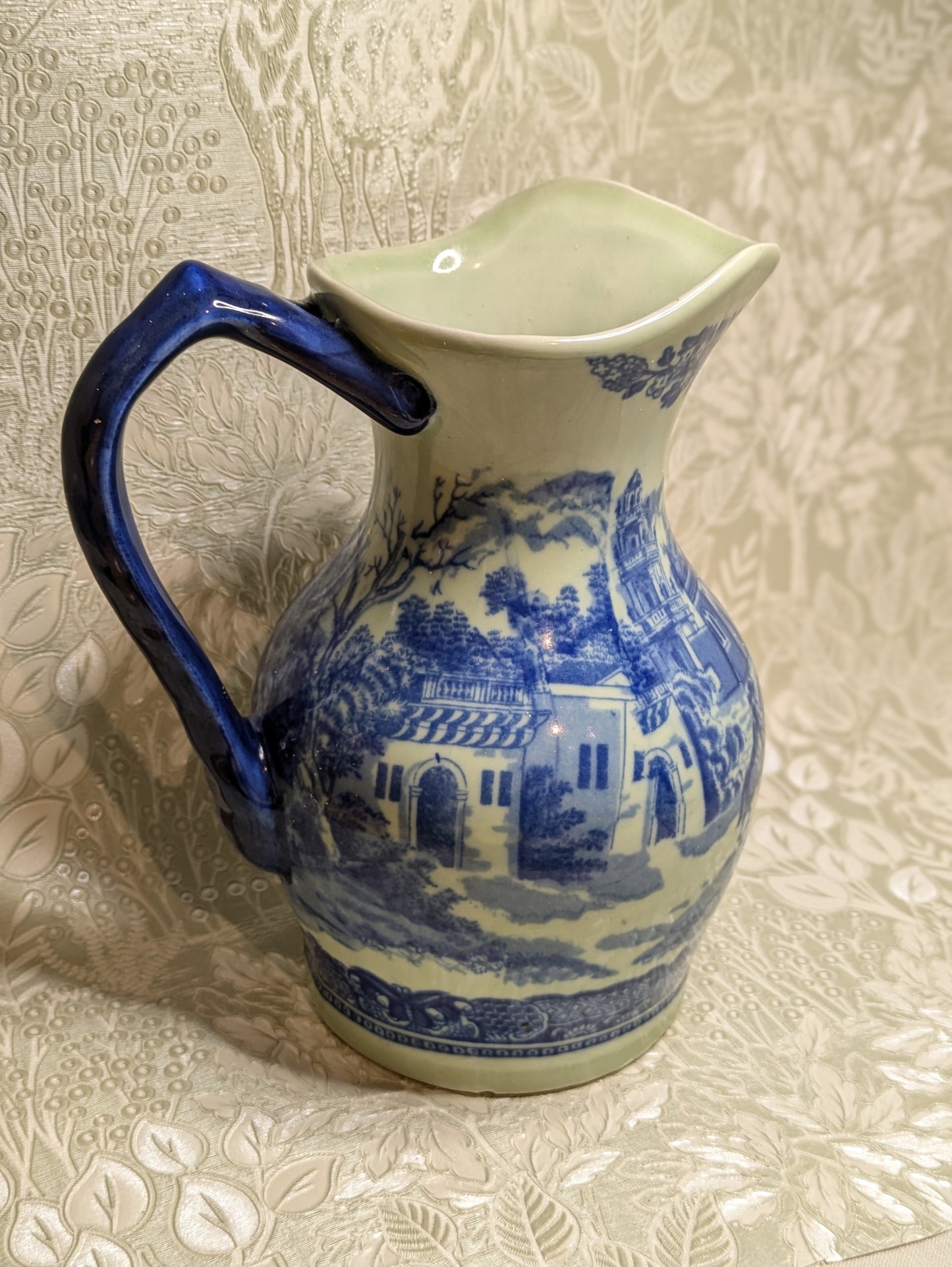 Vintage Victoria Ware Ironstone Blue Jug