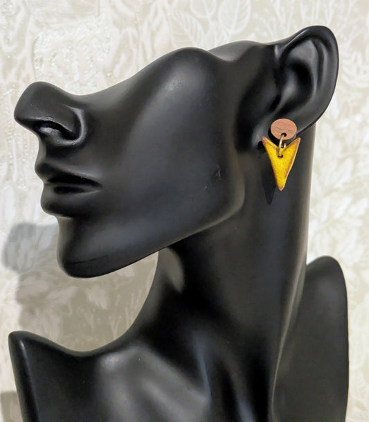 Yellow Arrowhead Earrings